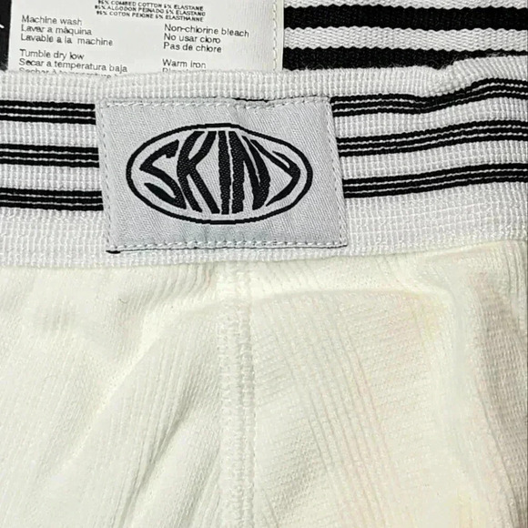 NWT Vintage Skiny Basic Now boxer pant briefs in white #72372 Small - Picture 3 of 5